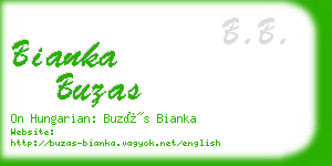 bianka buzas business card